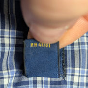 Chemise Polo Ralph Lauren Shirt M Carreaux Bleu Blanc Button Down Logo Marine