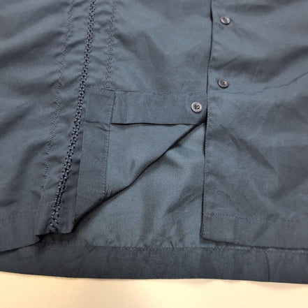 Chemise hawaïenne Panama Studio Havana bleu marine rayures XL manches courtes