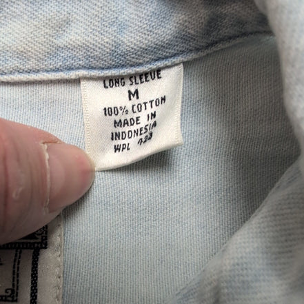 Chemise en jean Levi's bleu clair modèle rare à surcoutures Taille M