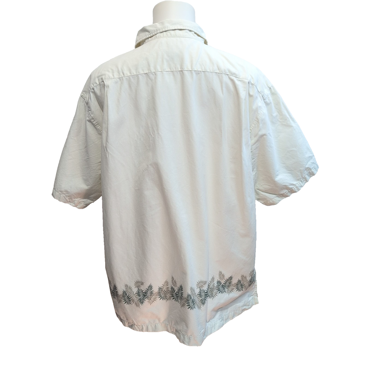 Chemise Hawaïenne Route 66 L 2XL 100% Coton Blanc Feuillage Dominicaine