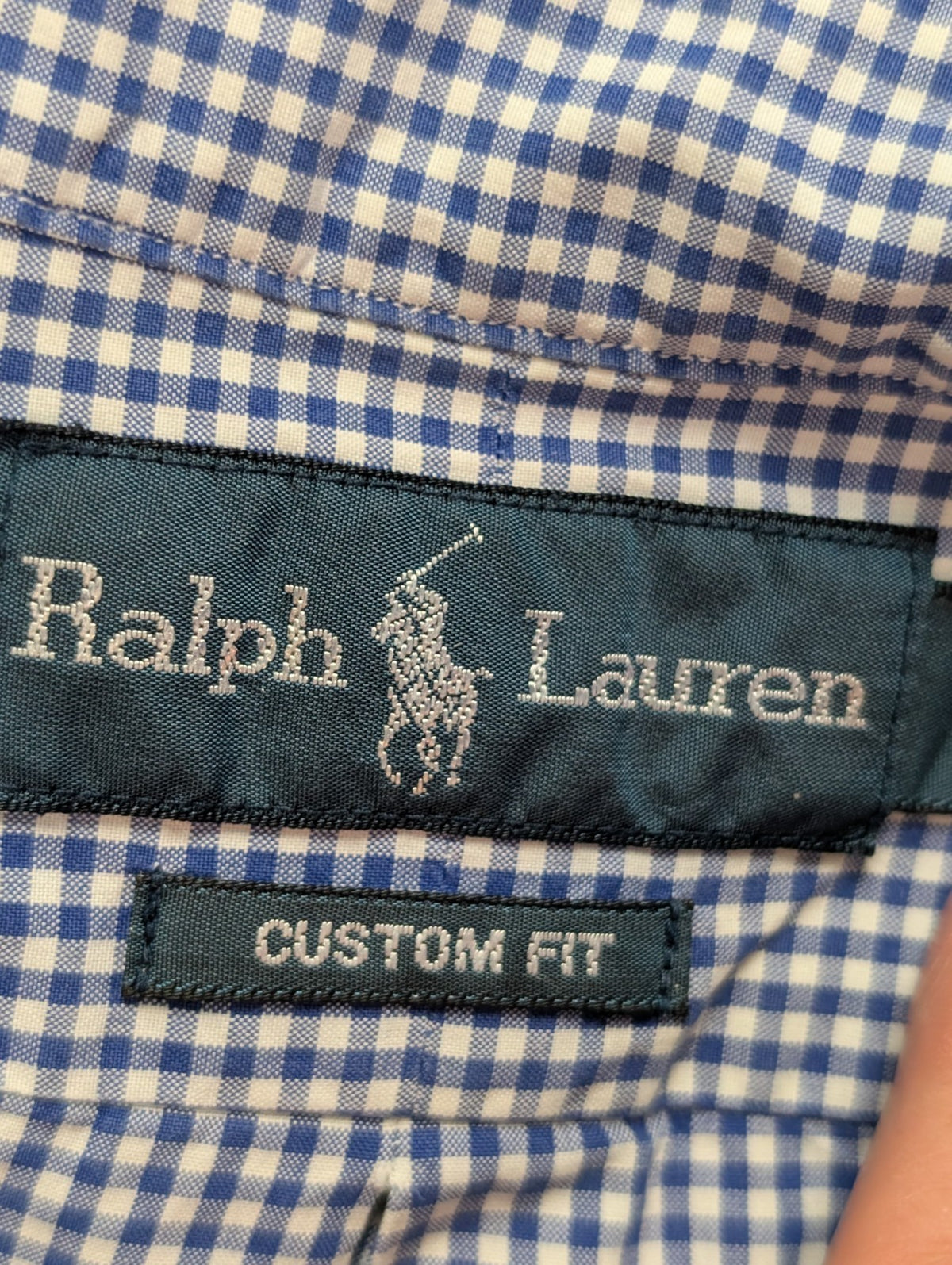 Chemise Polo Ralph Lauren Shirt Blake XL Vichy Bleu Logo Marine Button Down