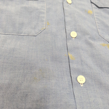 Chemise Dickies M Bleu Workwear Manches Courtes 2 Poches Logo Brodé