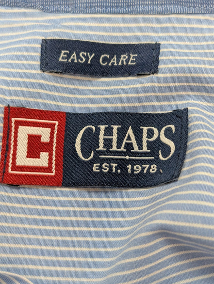 Chemise CHAPS bleu à rayures taille L #257ms