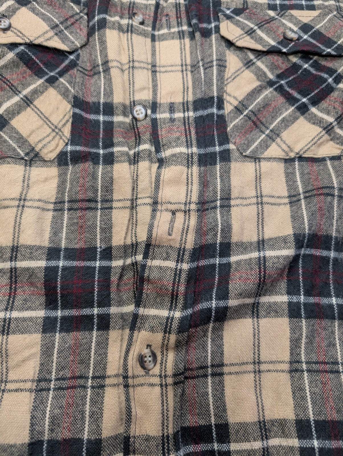 Veste Surchemise Matelassée Carreaux Beige Crème Marron XL Chaud 🔥|2575