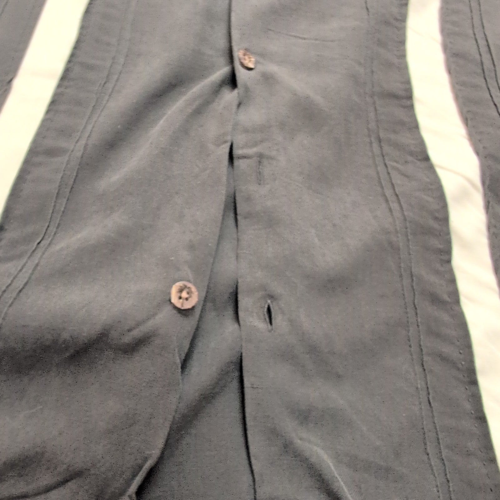 Chemise Hawaïenne Island Shores L 100% Soie Marron Cuba Panama manches courtes