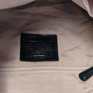 Sac Coach Signature Bandoulière Toile Marron Cuir Noir