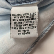Chemise L.L. BEAN Homme XL Bleu Clair Effet Jean Manches Courtes Poche