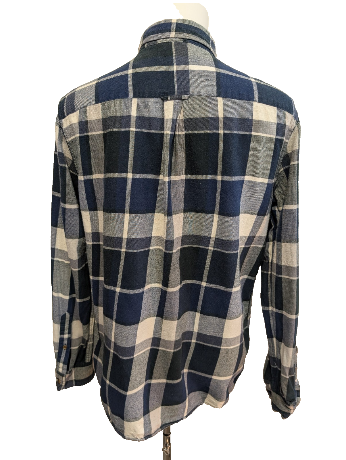 🌲 CHEMISE FLANELLE PERFORMANCE CHAPS M (G) CARREAUX BLEU MARINE NOIR LOGO BRODÉ