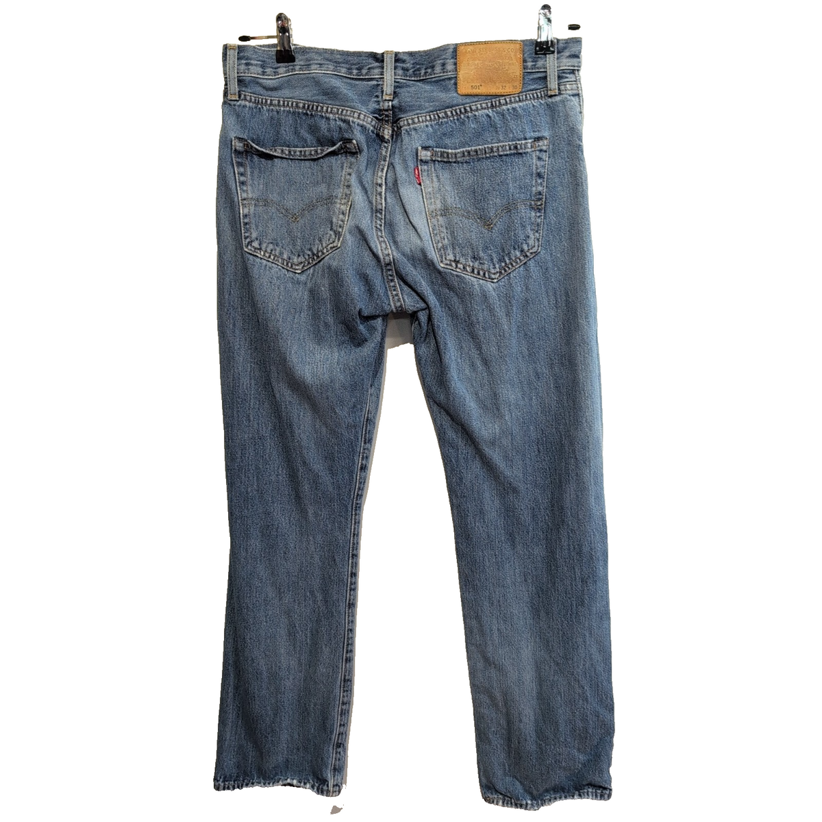 Levi’s 501 Jean Homme W32 L30 Bleu Vintage Grunge Pantalon Bouton