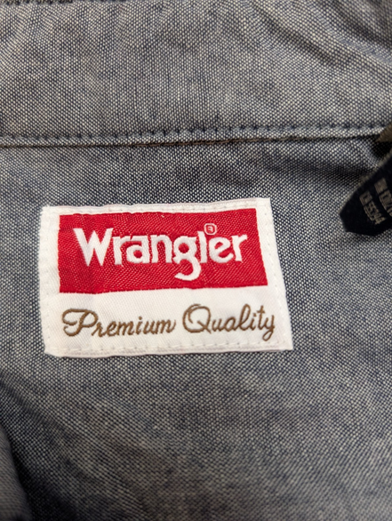 Chemise WRANGLER Flanelle T.L - Carreaux Marron Kaki Rouge 100% Coton