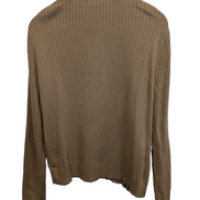 Pull LAUREN Ralph Lauren XL beige camel col V bouton doré maille côtelée