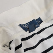 Polo manches courtes Polo Ralph Lauren rayures noir blanc coton XL