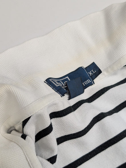 Polo manches courtes Polo Ralph Lauren rayures noir blanc coton XL