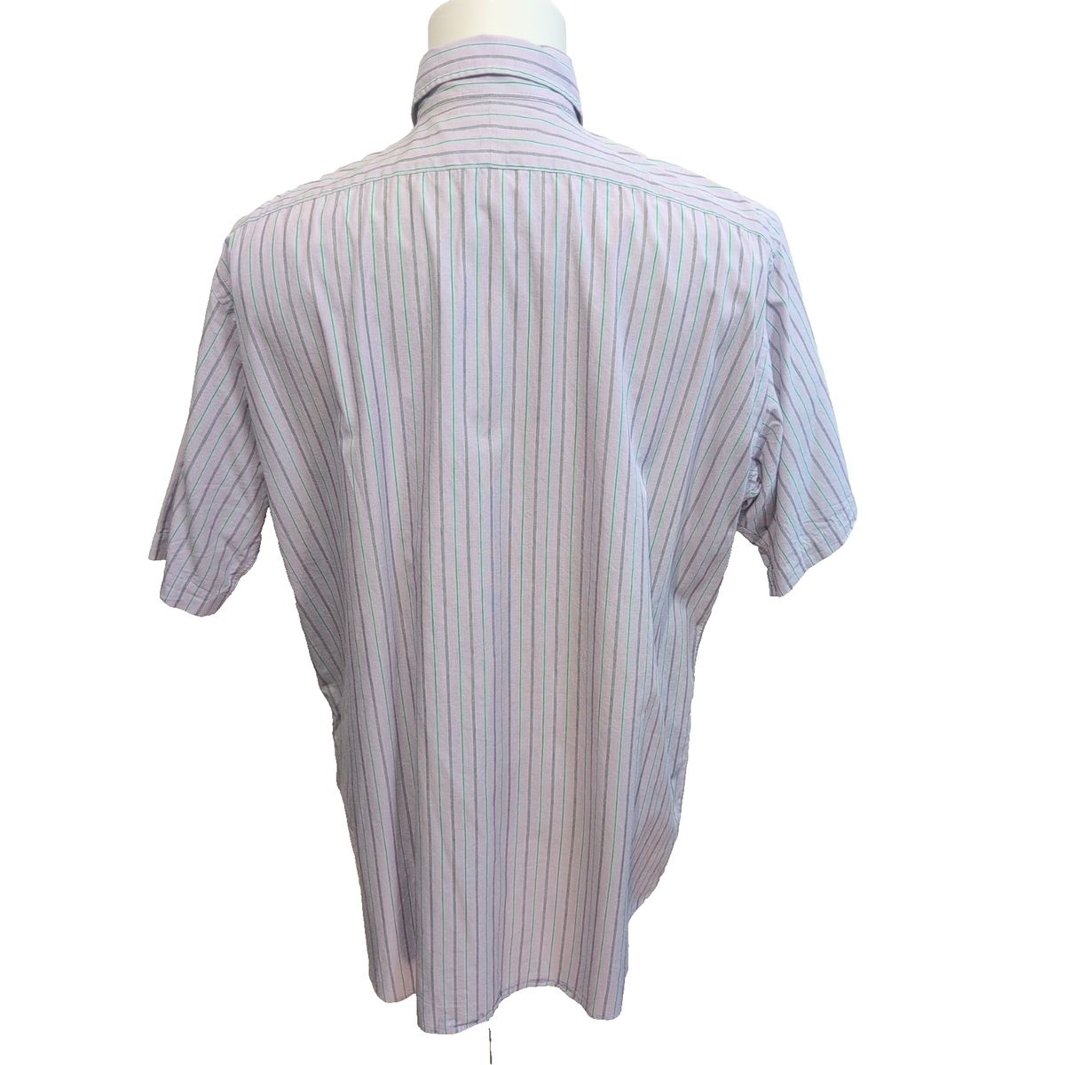 Chemise Ralph Lauren Ellington TALK L Manches Courtes Lilas Rayures Vertes Logo
