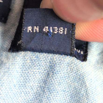 Chemise Ralph Lauren L Bleu Jean Montana 94 B-Bar Ranch WCC Broderie effet Or