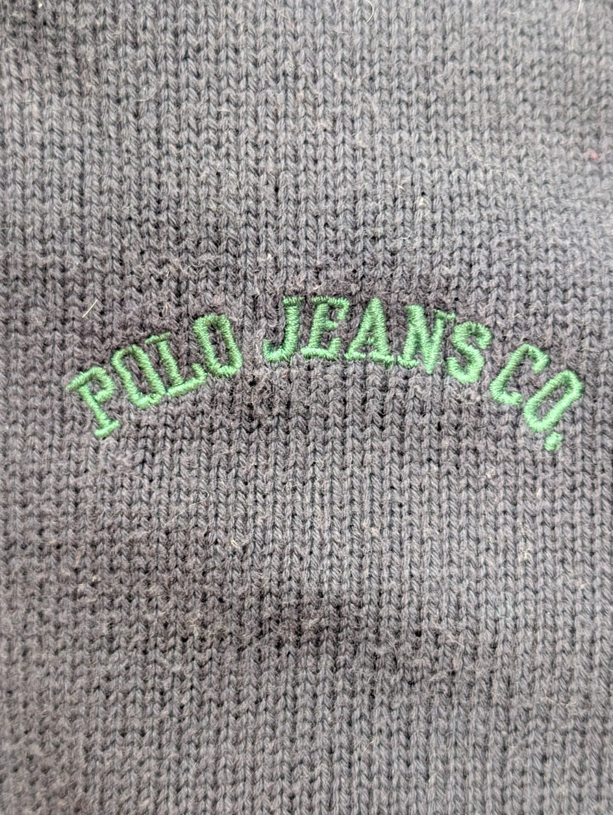 Pull Chaud Vtg Polo Ralph Lauren Jeans Co Bicolore Bleu Marine/Vert Col Rond XL