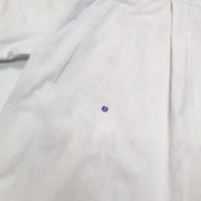 Chemise Ralph Lauren L Blanc Uni Logo Bleu Manches Courtes