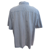 Chemise L.L. BEAN Homme XXL Bleu Blanc Rouge à Carreaux Manches Courtes Poche