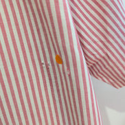 Chemise Docker's Manches Courtes Rayée Rouge - Taille XL (taille comme 2XL)