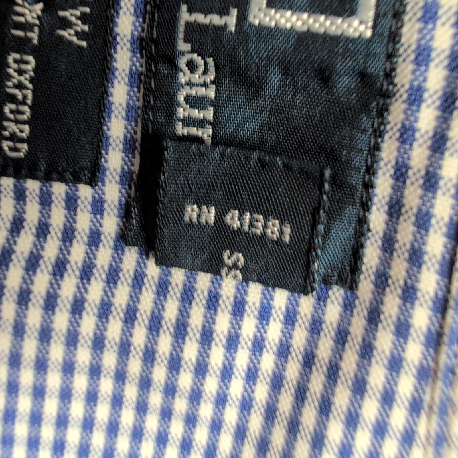 Chemise Polo Ralph Lauren Andrew XL/XXL Bleu Carreaux Pinpoint Oxford