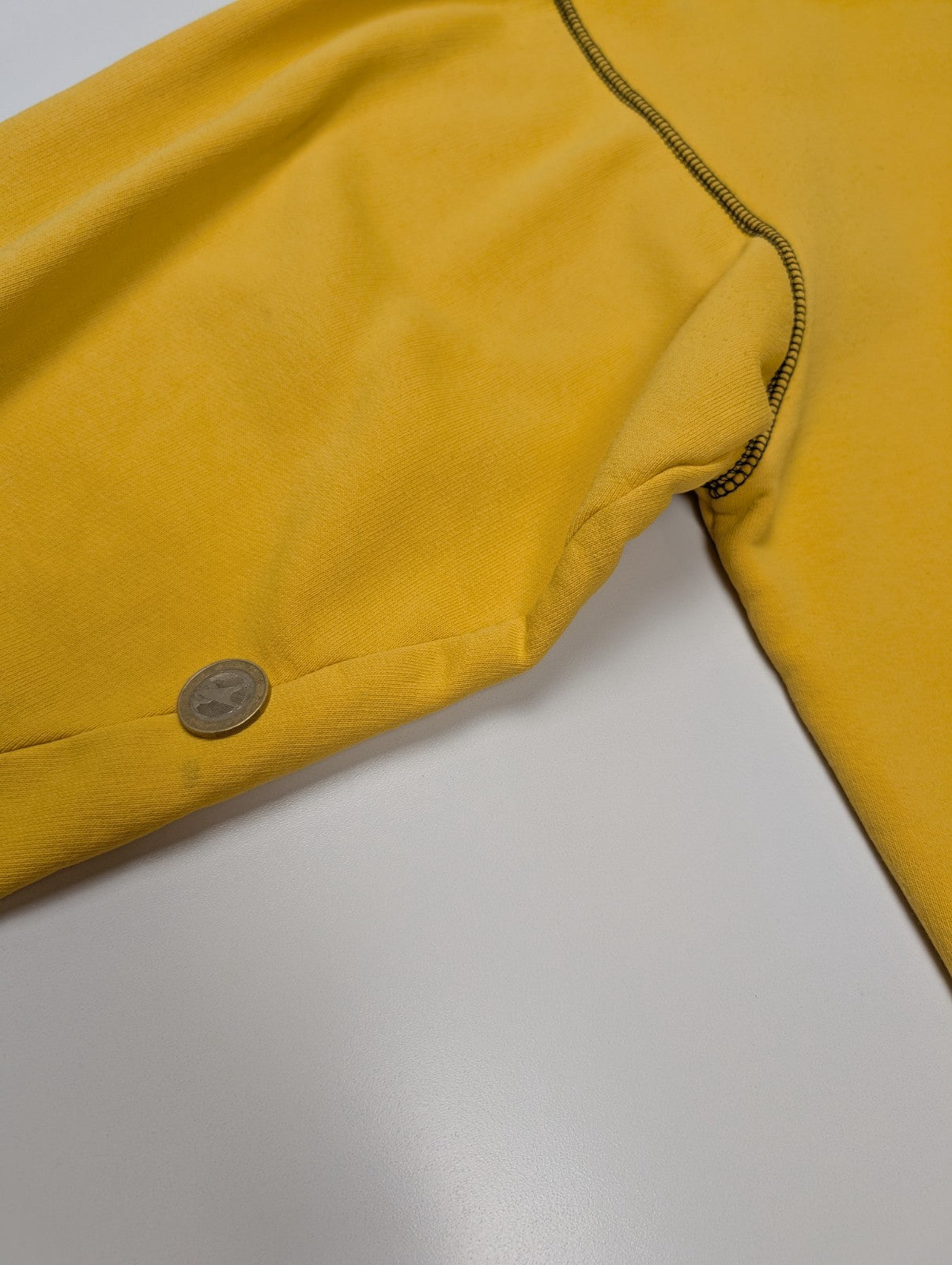 Sweat Fila Vintage 90s - Pull Jaune Éclatant Retro Streetwear - Taille L