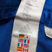 Short Sport Adidas Vintage Bleu Brillant Satiné Taille 14-16 ans