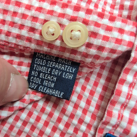 Chemise Nautica Junior XL 20 rouge gaufrée manches courtes rare
