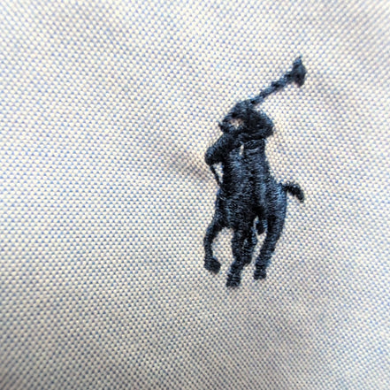 Chemise Ralph Lauren Classic Fit Bleu Clair Logo Bleu Marine XL Coton