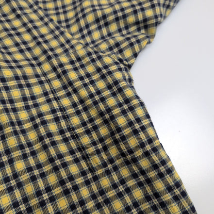 Nautica chemise flanelle manches courtes jaune bleu carreaux taille XL XXL