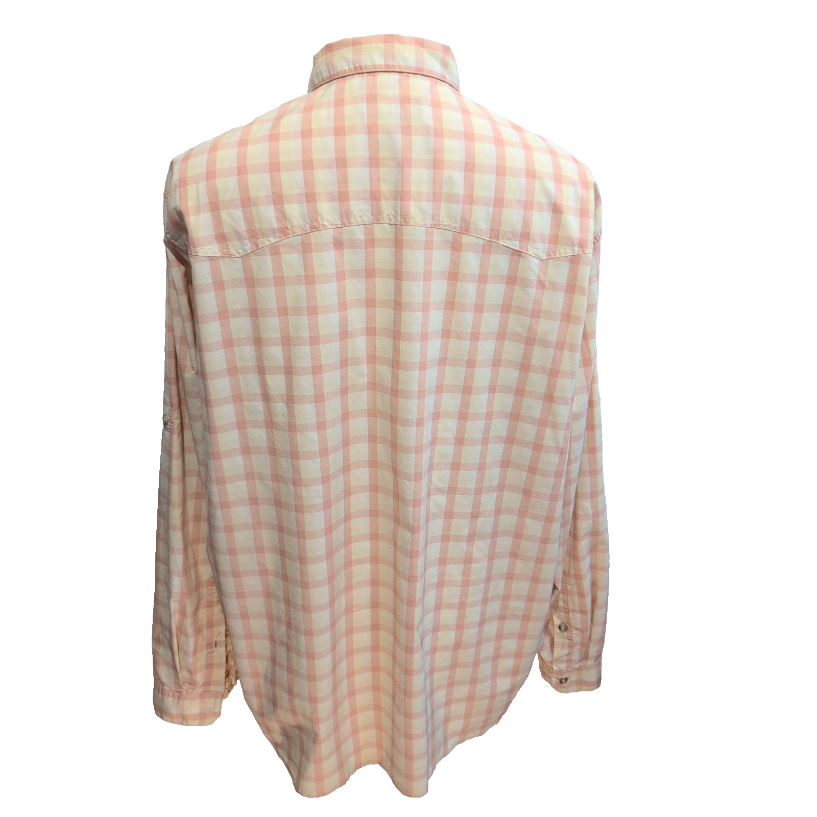 Chemise Patagonia XL Saumon Crème Carreaux Nylon Recyclé Poches Zip