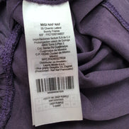 Haut Naf Naf Femme Taille S Violet Cache-Cœur 70% Modal Manches Longues Neuf