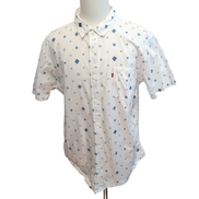 Levi's Chemise Manches Courtes Blanche Motif Marin 100% Coton Homme XXL
