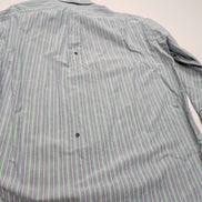 Chemise Ralph Lauren Yarmouth M/L Oxford Rayures Bleu Vert Button Down Shirt