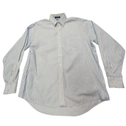 Chemise CHAPS blanche à rayures bleues taille M / L #145e