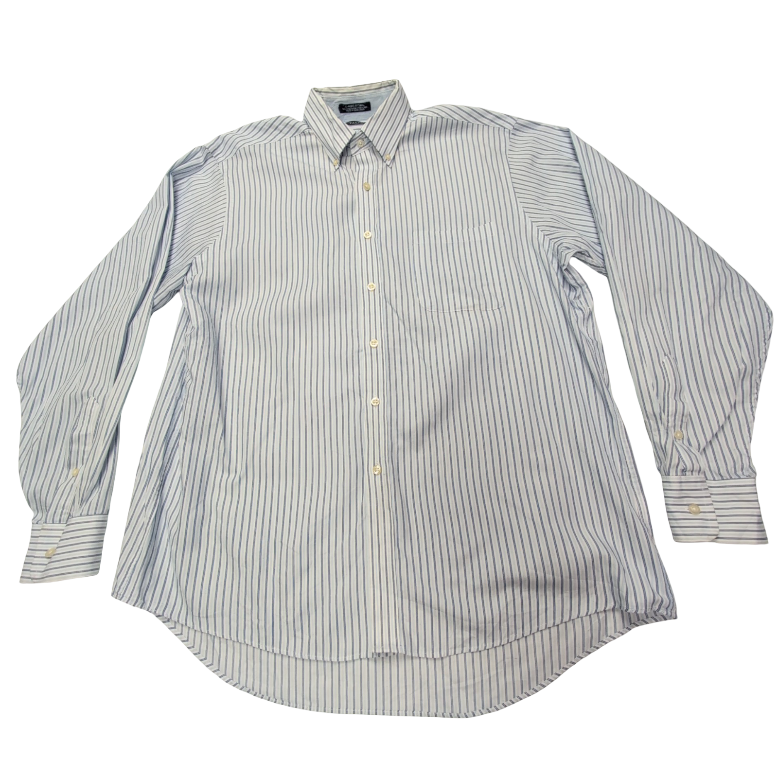 Chemise CHAPS blanche à rayures bleues taille M / L #145e