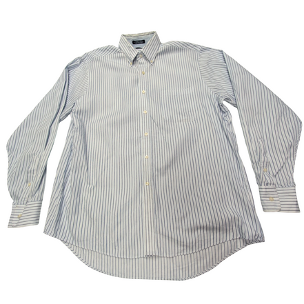 Chemise CHAPS blanche à rayures bleues taille M / L #145e