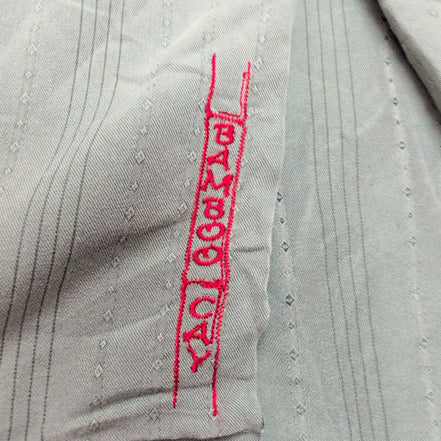 Chemise Hawaïenne Bamboo Cay L Kaki Brodée Modal Made in Korea