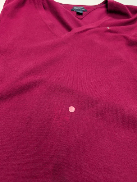 Pull fin sans Manche Tommy Hilfiger Fuchsia - Coton Pima - Taille XL Femme