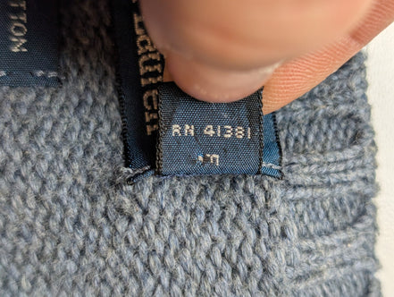 Pull POLO RALPH LAUREN Homme 3XL Bleu Zinc Épais Logo Marine Rare Big & Tall