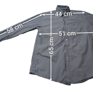 Chemise Nautica à Rayures Bleues & Blanches - Taille M