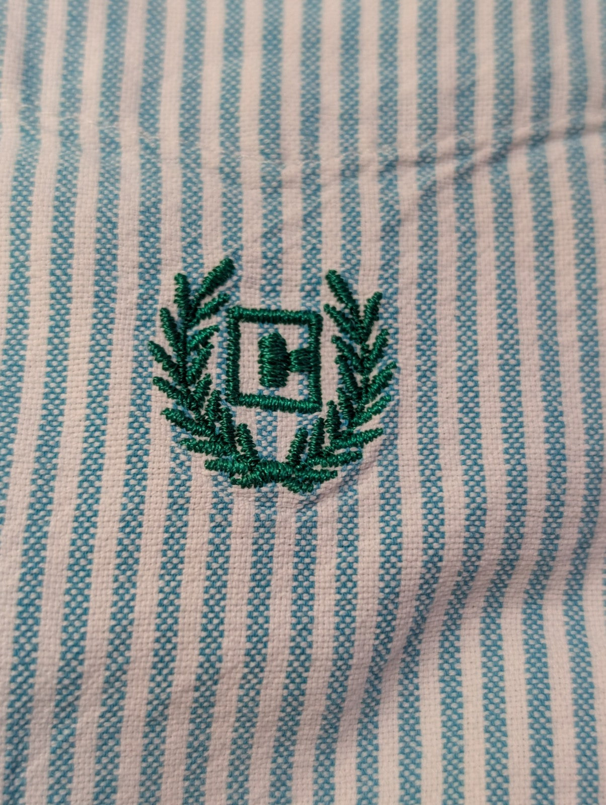 Chemise CHAPS verte menthe à rayures avec poche et logo brodé taille XL #253msch