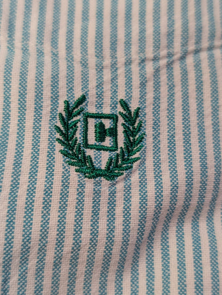 Chemise CHAPS verte menthe à rayures avec poche et logo brodé taille XL #253msch