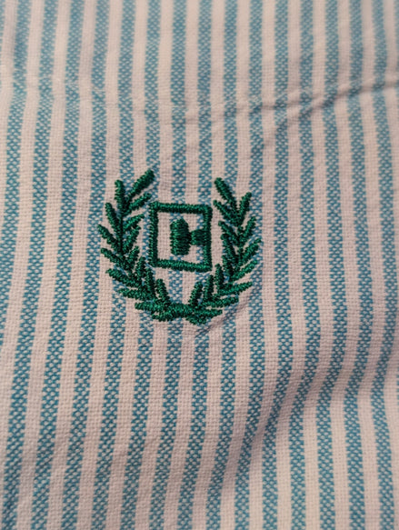 Chemise CHAPS verte menthe à rayures avec poche et logo brodé taille XL #253msch