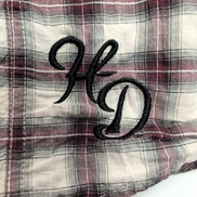 Harley Davidson chemise femme ailes d’ange brodées carreaux bordeaux taille S