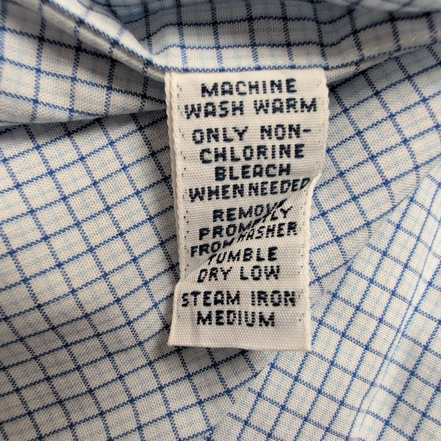 Chemise Ralph Lauren Yarmouth XL Bleu Carreaux Made in Hong Kong Logo Marine