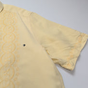 Chemise Hawaïenne Visitor XL Lin Rayonne Style Cuba Panama Jaune Pâle