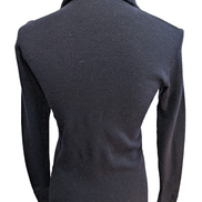 Pull Fila Vintage Femme Bleu Marine Col Zippé Toucher Cachemire - Taille 38
