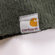 Pull CARHARTT Épais 80% Laine d'Agneau Vert Kaki Femme Taille L (Petit)