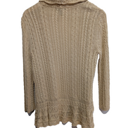 Gilet Lauren Ralph Lauren femme S beige coton torsadé dentelle cardigan