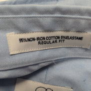 Chemise Cooper & Stewart XL Tall Neuve Étiquette Coton Stretch Bleu Unie